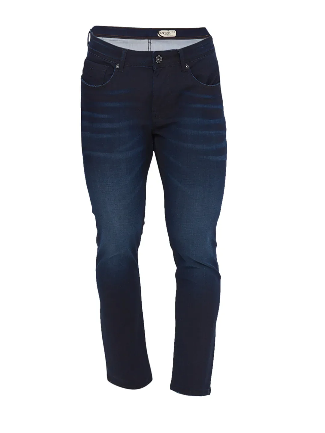 Blue Skinny Cropped Fit Men's Denims by Being Human Clothing - Image 7
