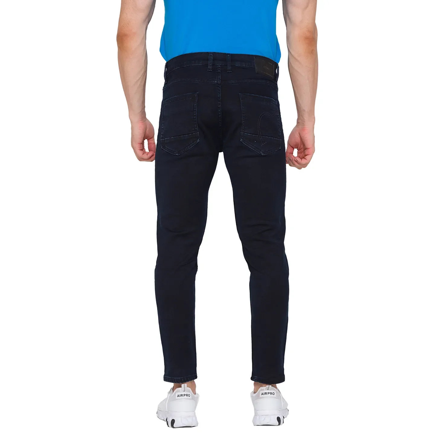 Blue Skinny Cropped Fit Men's Denims by Being Human Clothing - Image 3