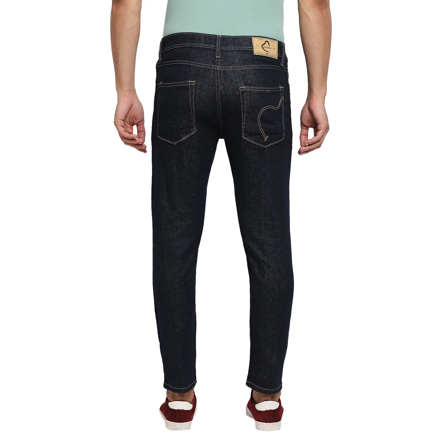 Blue Skinny Cropped Fit Men's Denims by Being Human Clothing - Image 4