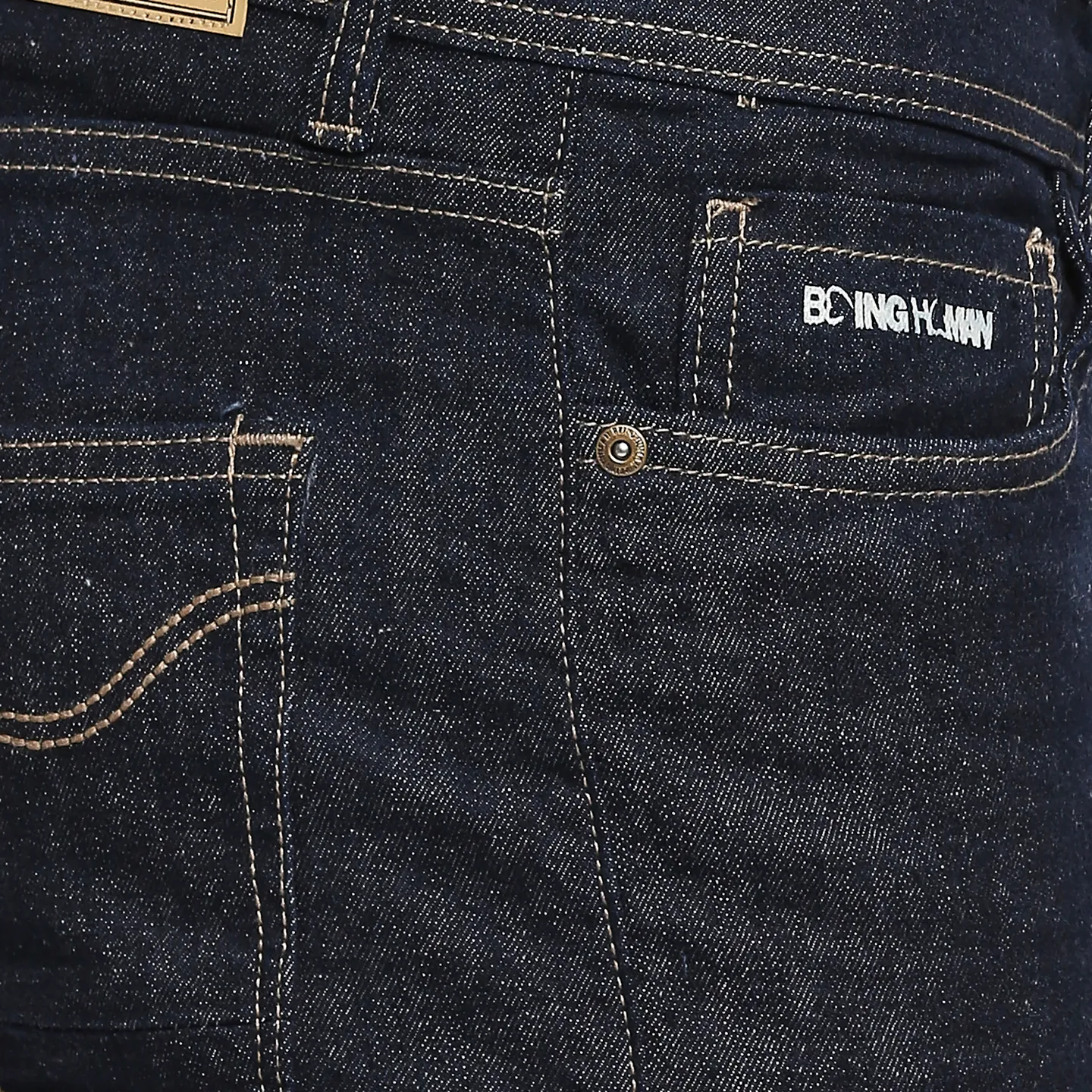 Blue Skinny Cropped Fit Men's Denims by Being Human Clothing - Image 5