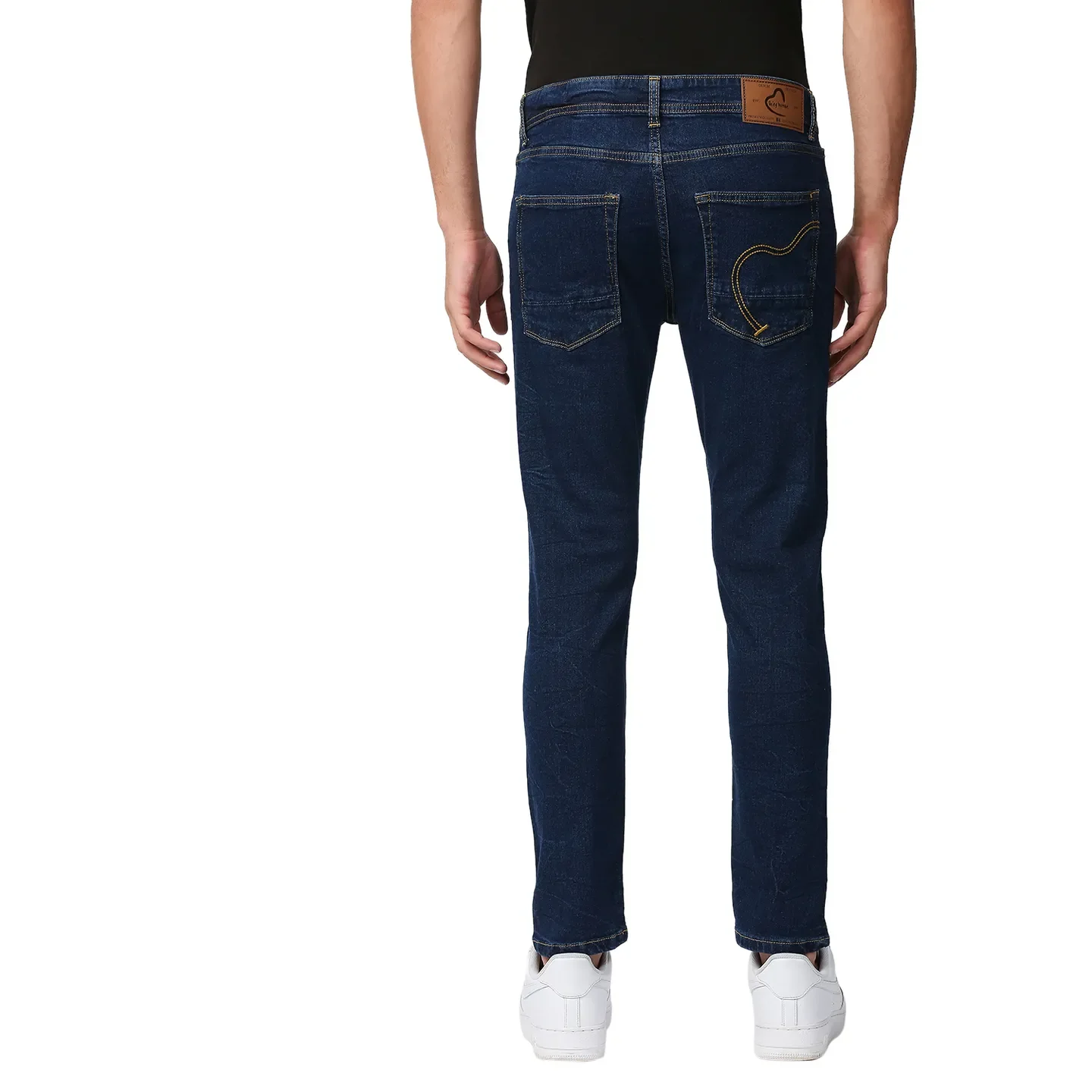 Blue Skinny Cropped Fit Men's Denims by Being Human Clothing - Image 4