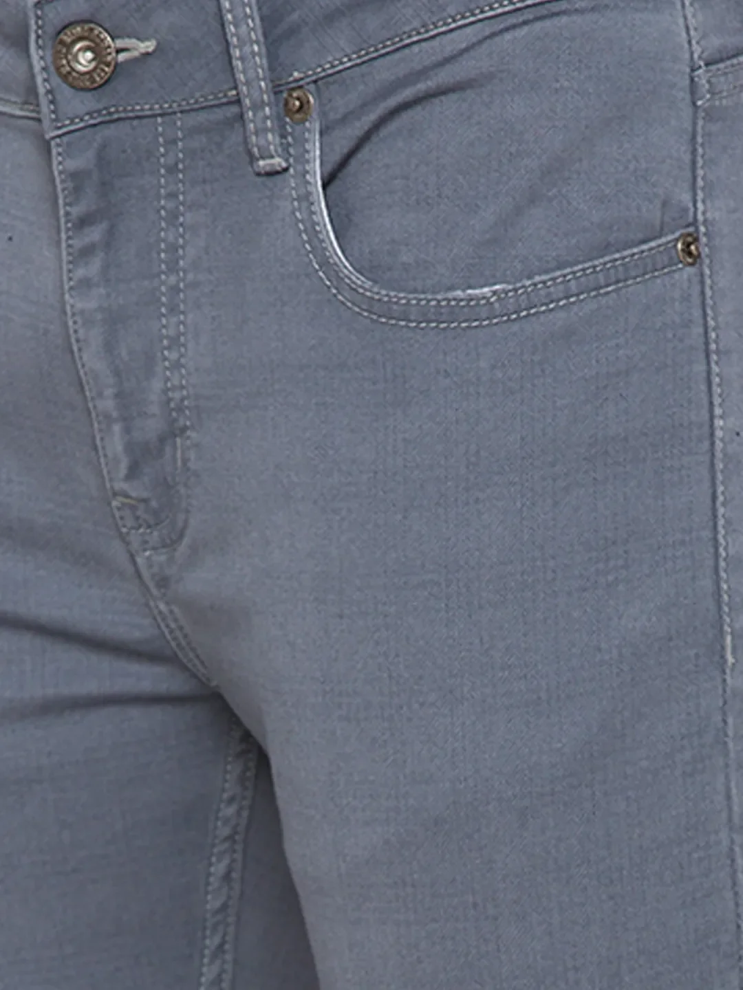 Grey Skinny Cropped Fit Men's Denims by Being Human Clothing - Image 2