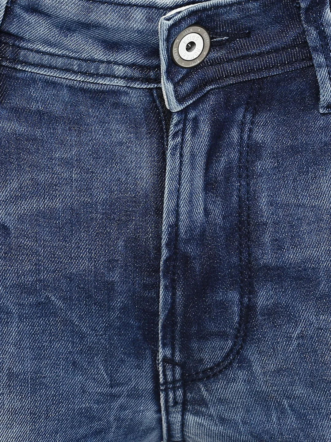 Blue Skinny Cropped Fit Men's Denims by Being Human Clothing - Image 7