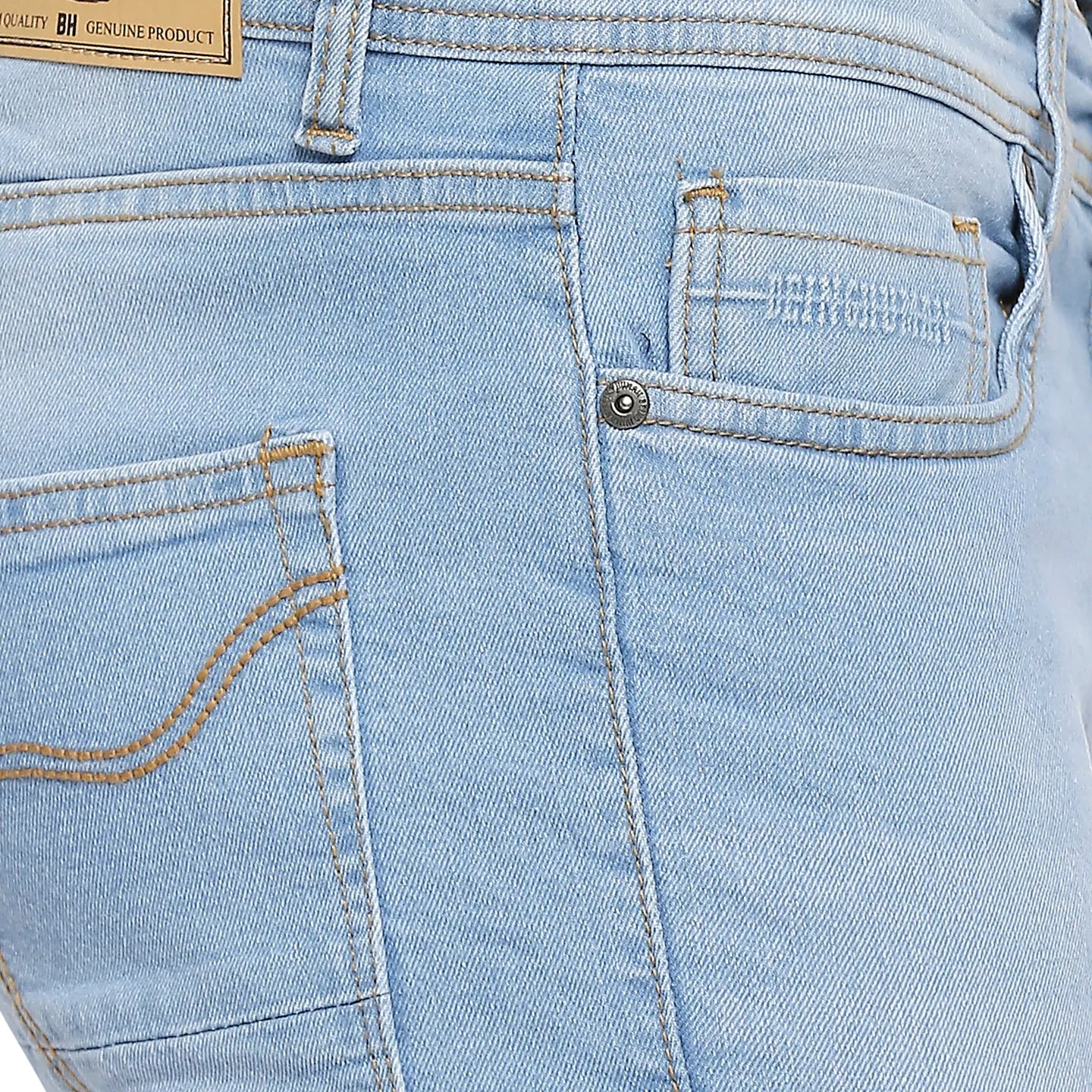 Blue Skinny Cropped Fit Men's Denims by Being Human Clothing - Image 4