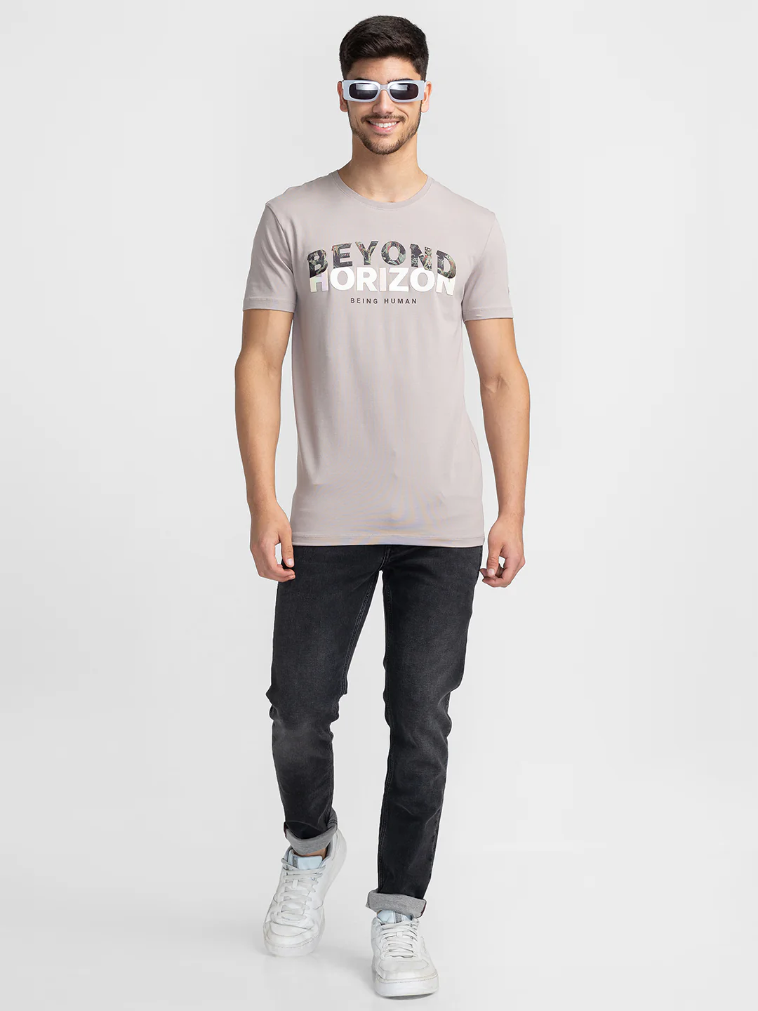 Black Skinny Fit Denims For Men By Being Human Clothing - Image 6