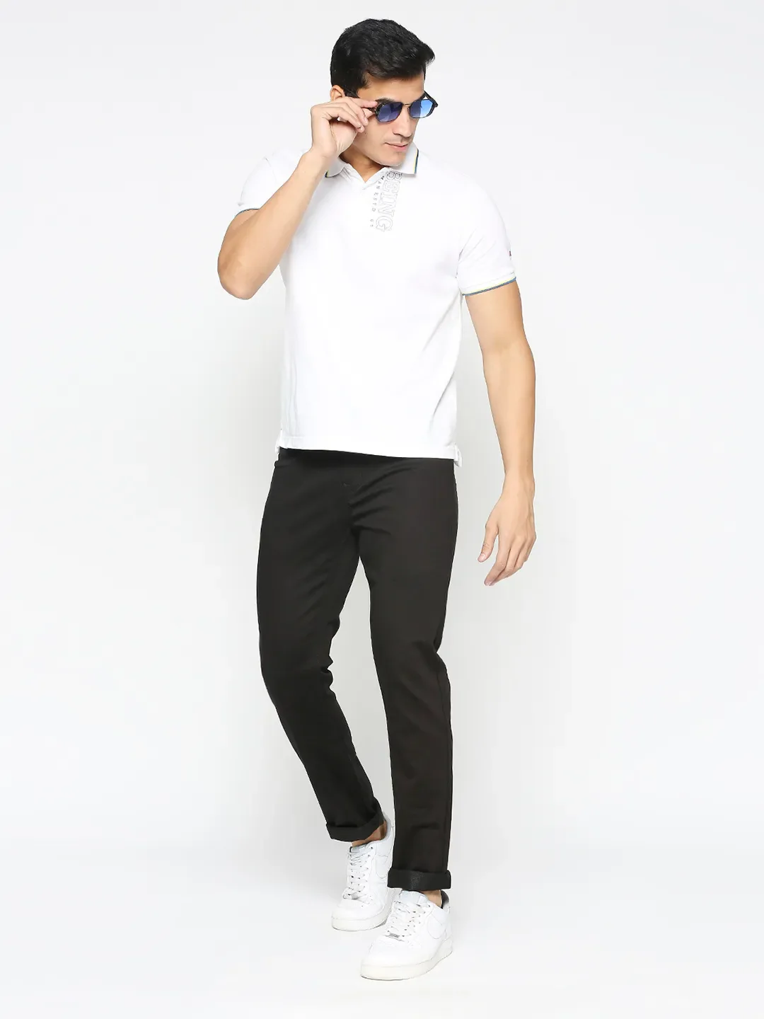 Black Skinny Straight Fit Men's Denims by Being Human Clothing - Image 6