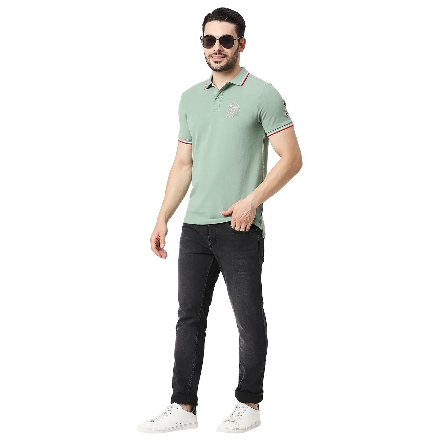 Black Skinny Straight Fit Men's Denims by Being Human Clothing - Image 5