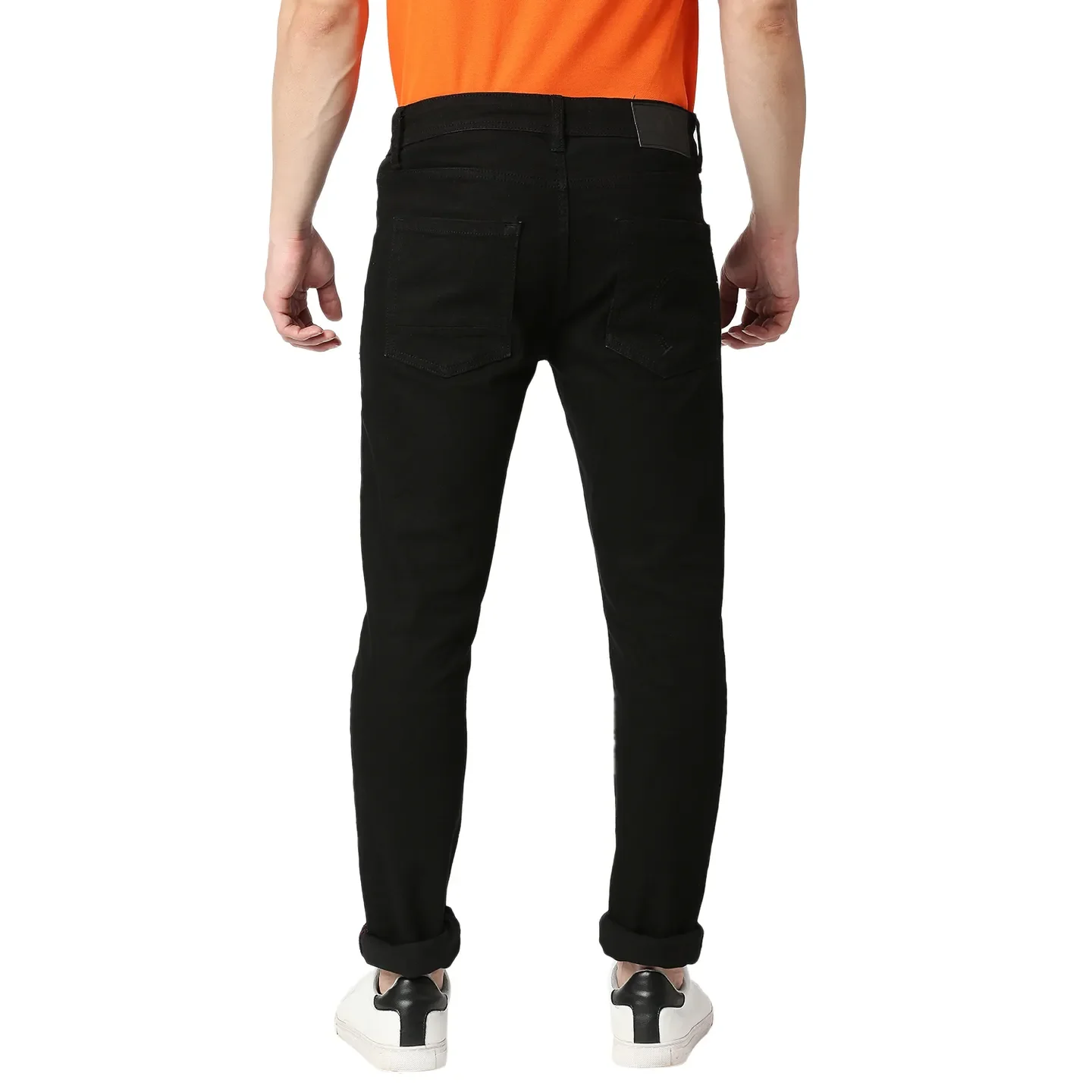 Black Skinny Straight Fit Men's Denims by Being Human Clothing - Image 3