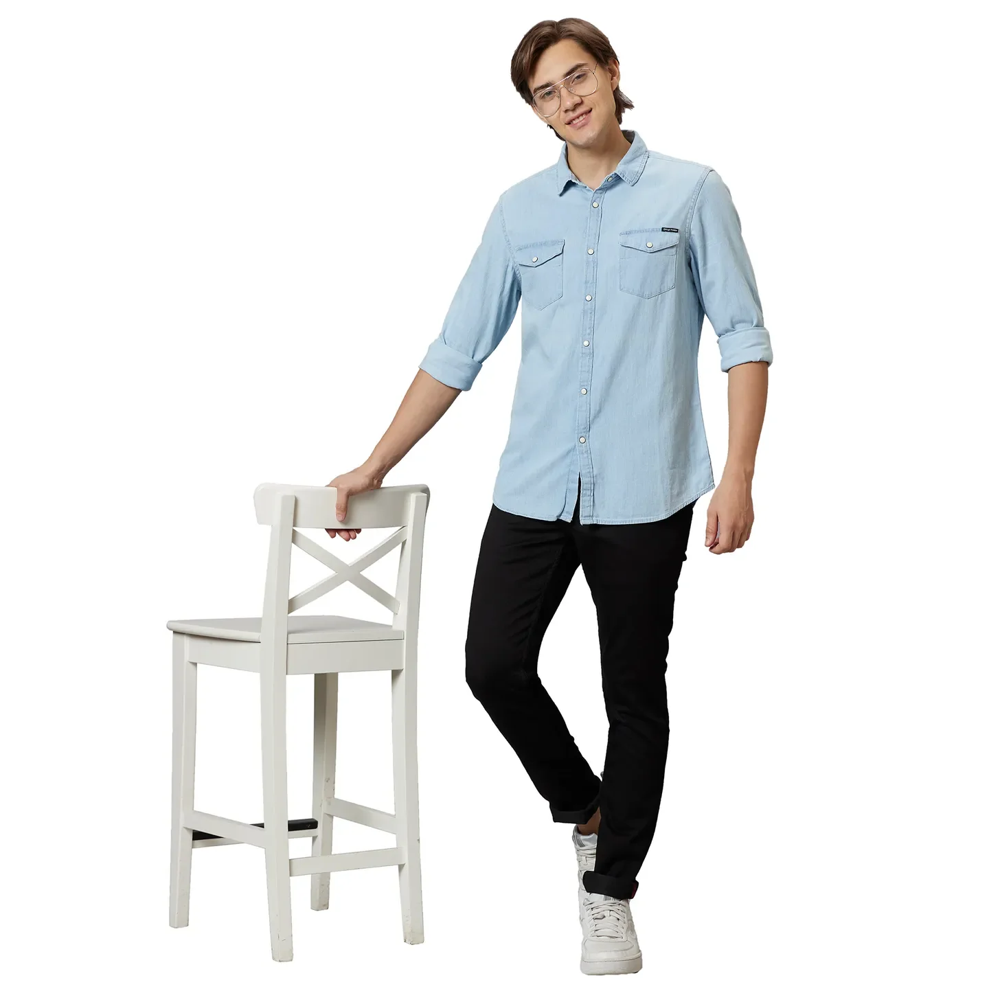 Black Skinny Straight Fit Men's Denims by Being Human Clothing - Image 5