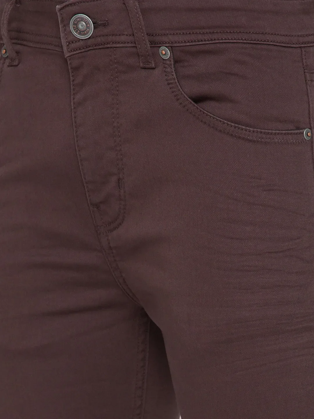 Brown Skinny Straight Fit Men's Denims by Being Human Clothing - Image 5