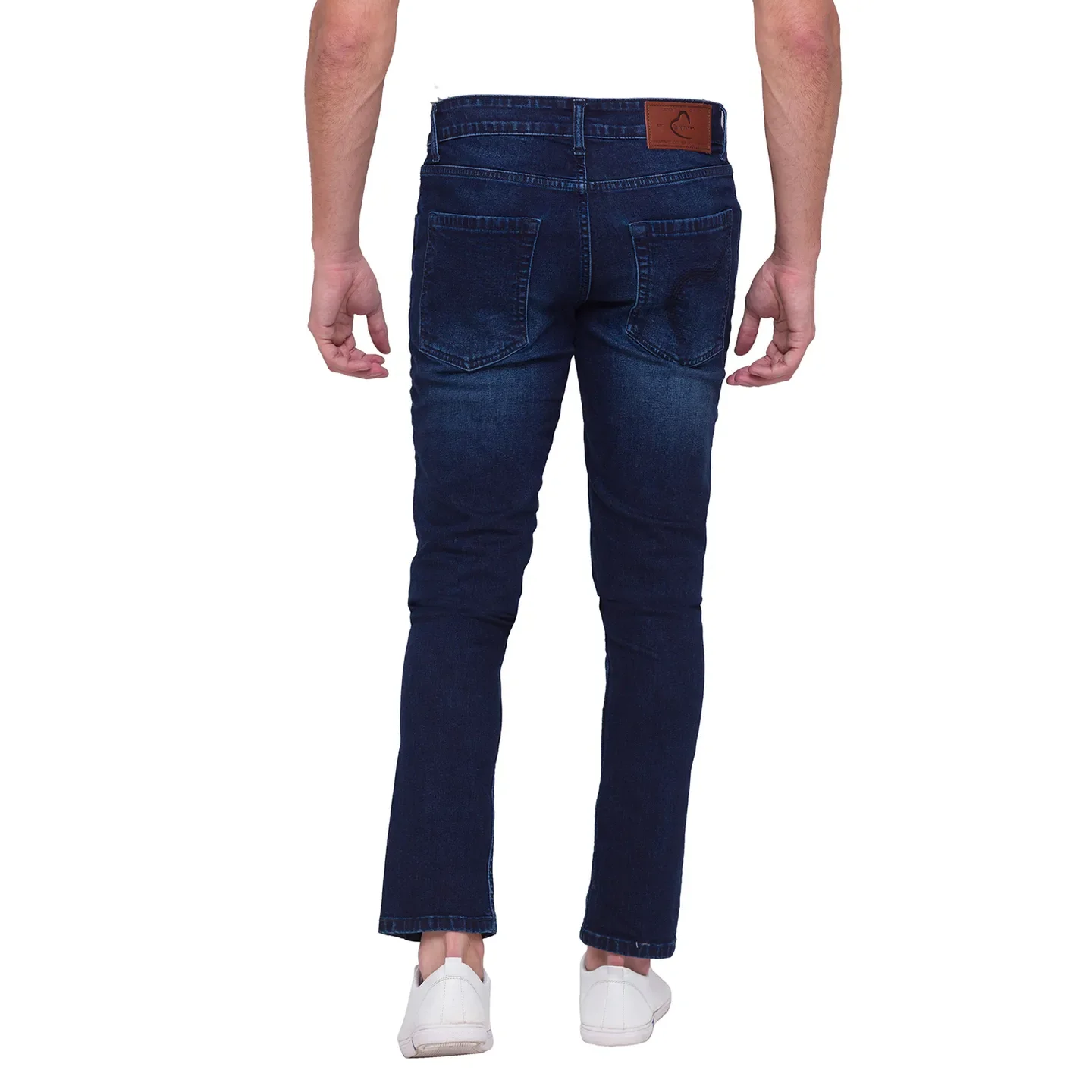Blue Skinny Straight Fit Men's Denims by Being Human Clothing - Image 4