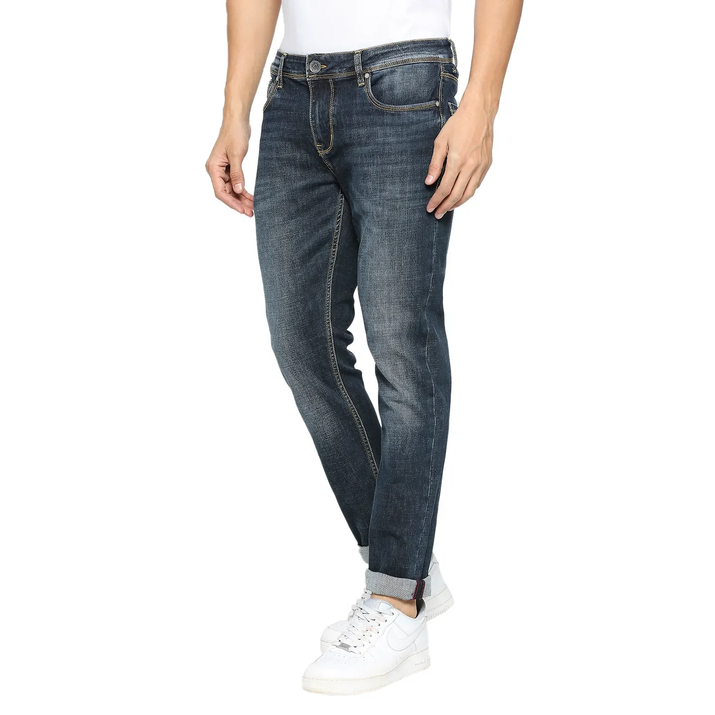 Blue Skinny Straight Fit Men's Denims by Being Human Clothing - Image 2