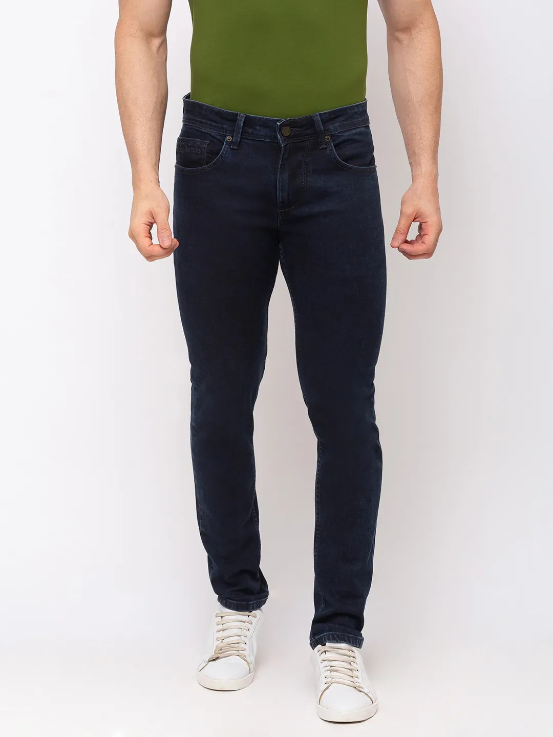 Blue Skinny Straight Fit Men's Denims by Being Human Clothing