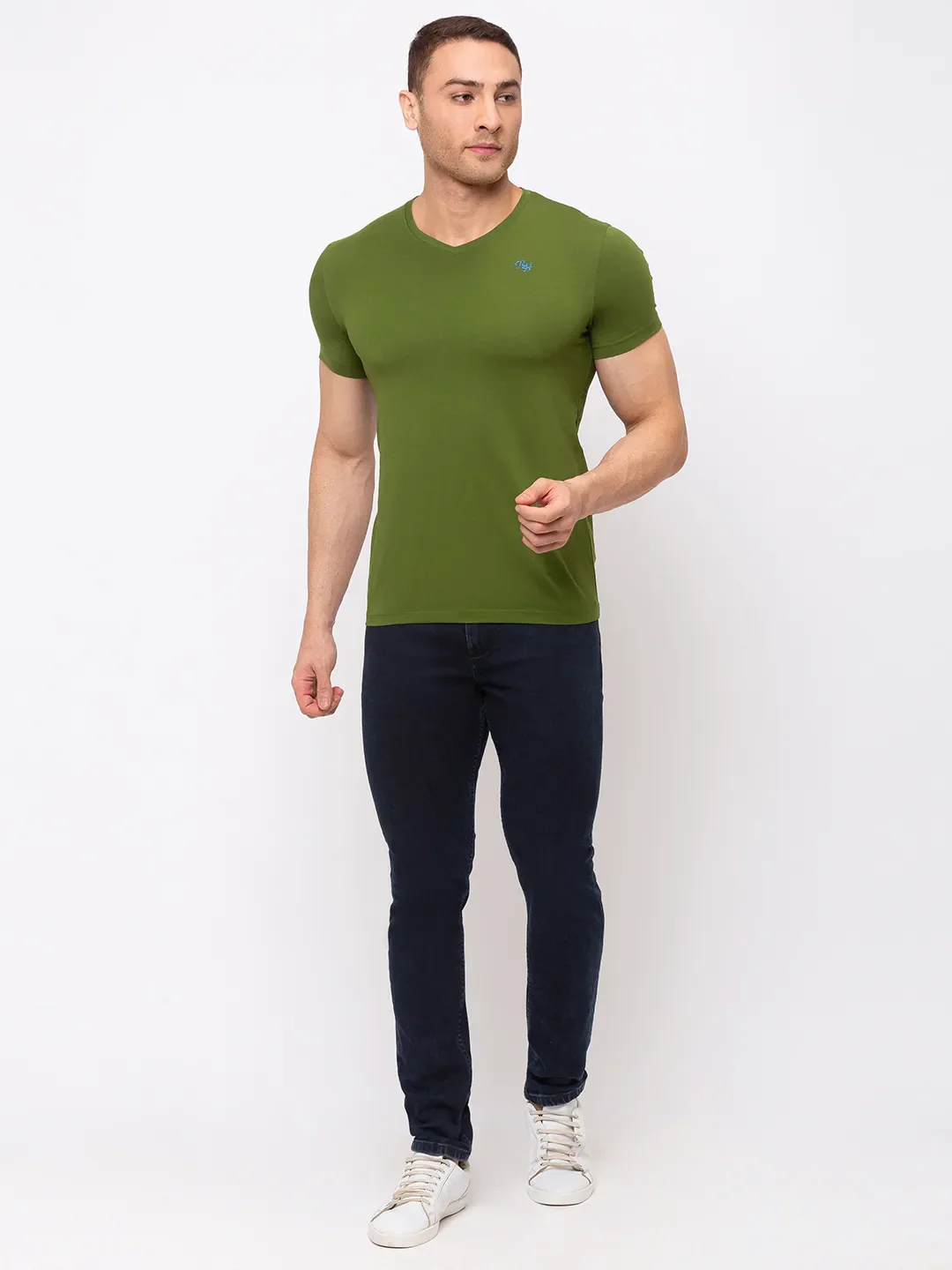 Blue Skinny Straight Fit Men's Denims by Being Human Clothing - Image 5