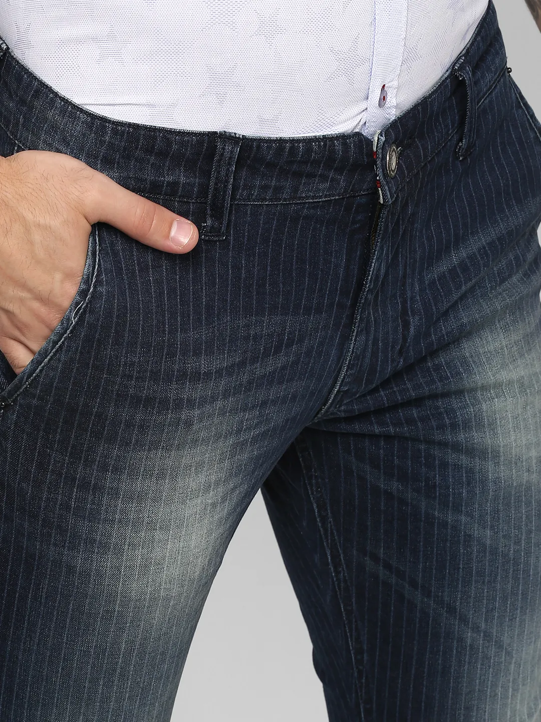 Blue Skinny Straight Fit Men's Denims by Being Human Clothing - Image 5