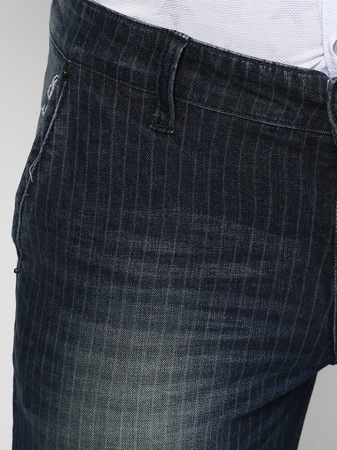 Blue Skinny Straight Fit Men's Denims by Being Human Clothing - Image 6