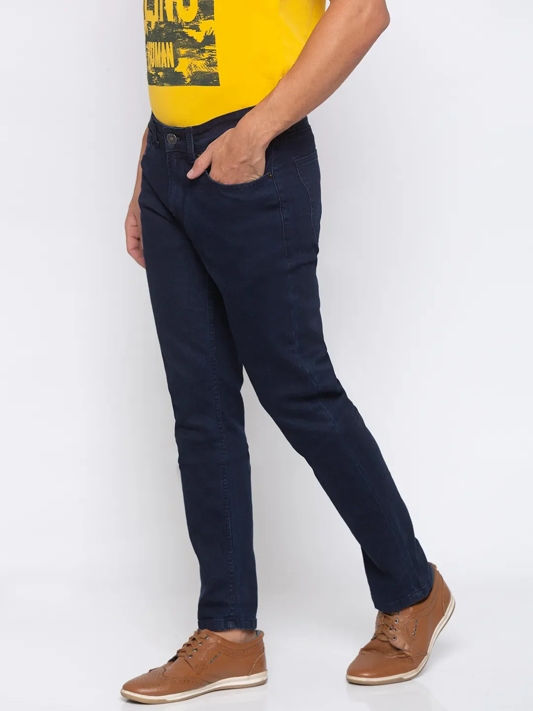 Blue Skinny Straight Fit Men's Denims by Being Human Clothing - Image 2