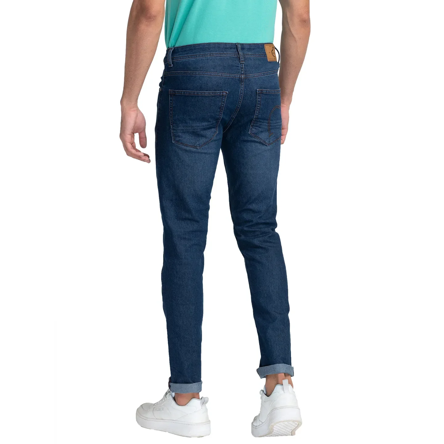 Blue Skinny Straight Fit Men's Denims by Being Human Clothing - Image 3
