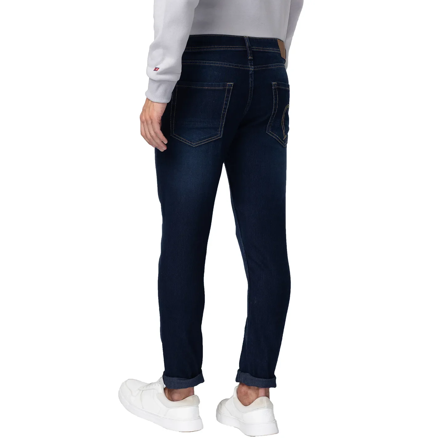 Blue Skinny Straight Fit Men's Denims by Being Human Clothing - Image 3
