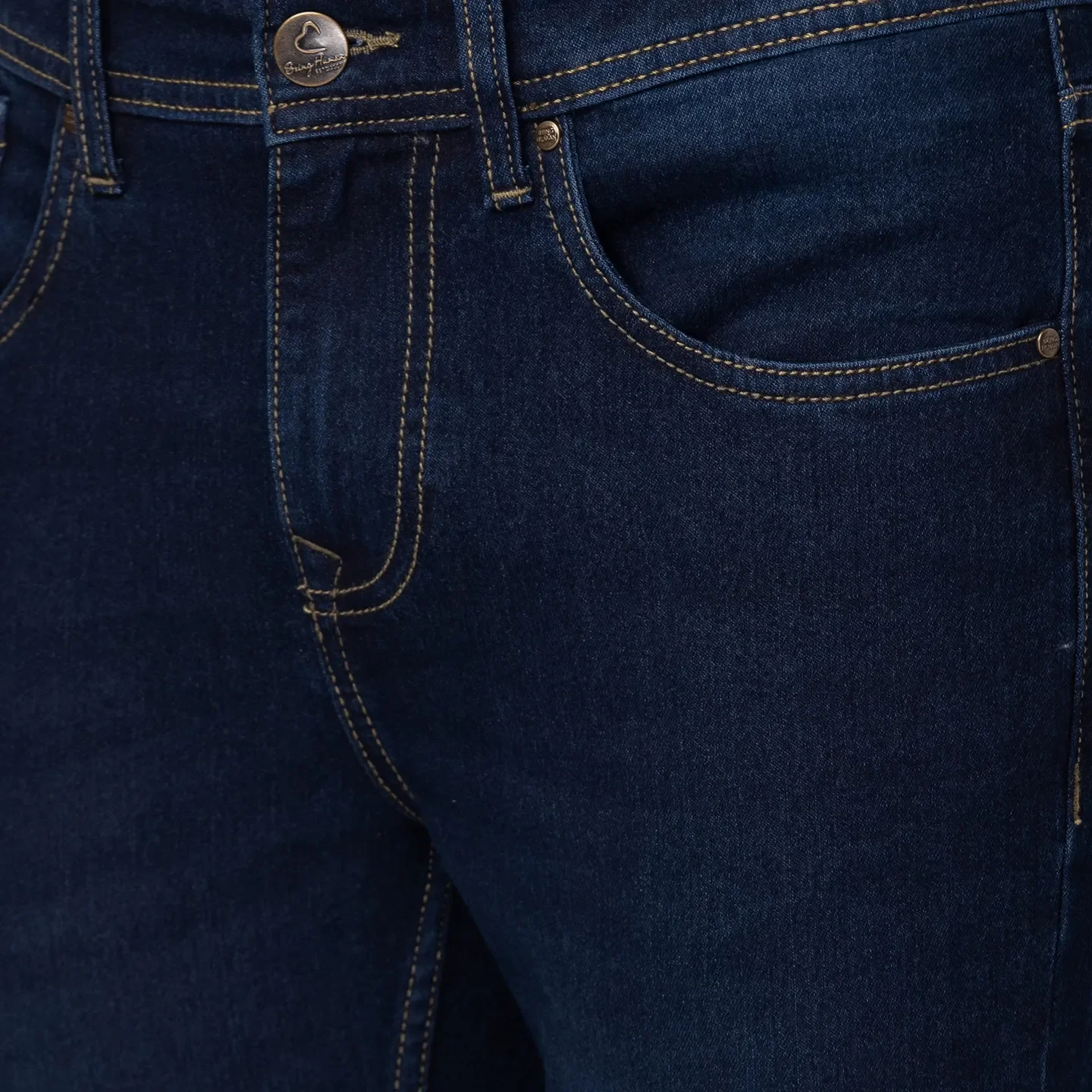 Blue Skinny Straight Fit Men's Denims by Being Human Clothing - Image 4