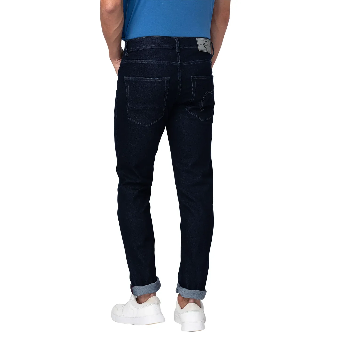 Blue Skinny Straight Fit Men's Denims by Being Human Clothing - Image 4