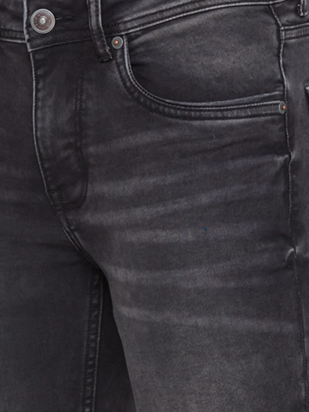 Grey Skinny Straight Fit Men's Denims by Being Human Clothing - Image 4