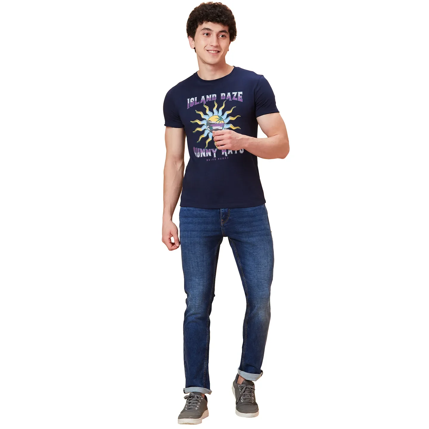 Grey Skinny Fit Men's Denims by Being Human Clothing - Image 2