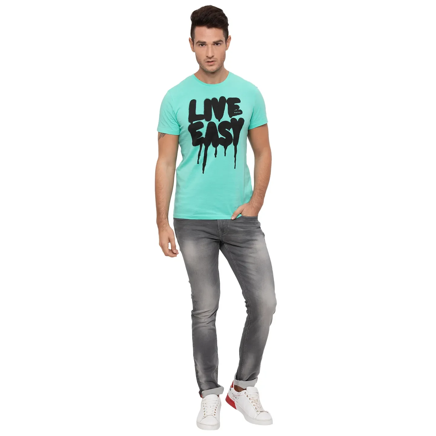 Grey Skinny Straight Fit  Men's Denims by Being Human Clothing - Image 2
