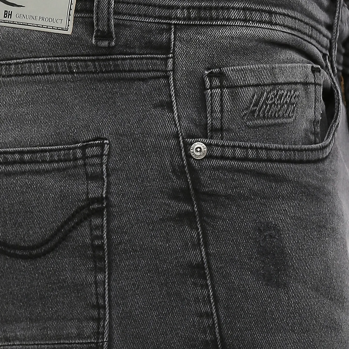 Grey Skinny Straight Fit Men's Denims by Being Human Clothing - Image 4