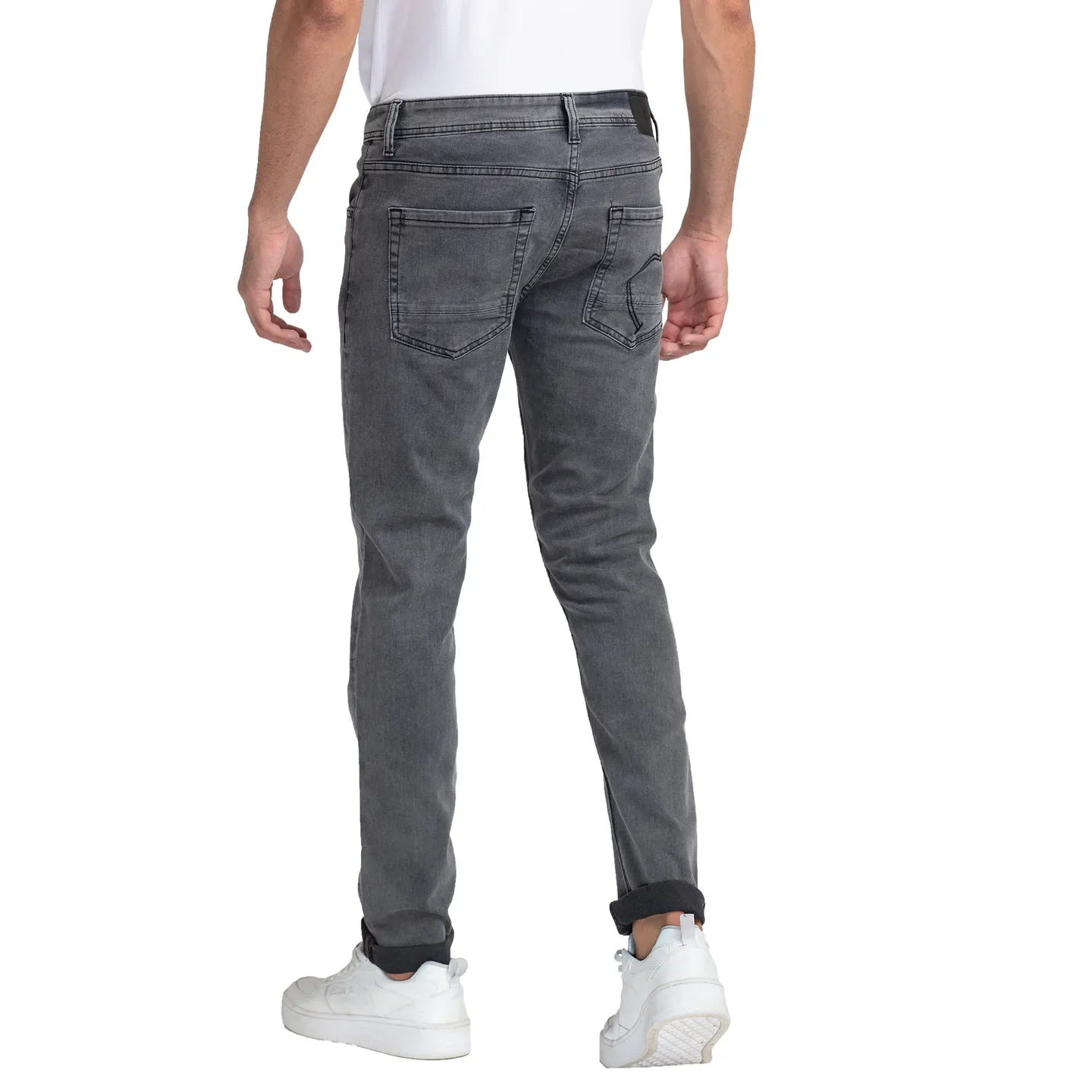 Grey Skinny Straight Fit Men's Denims by Being Human Clothing - Image 3