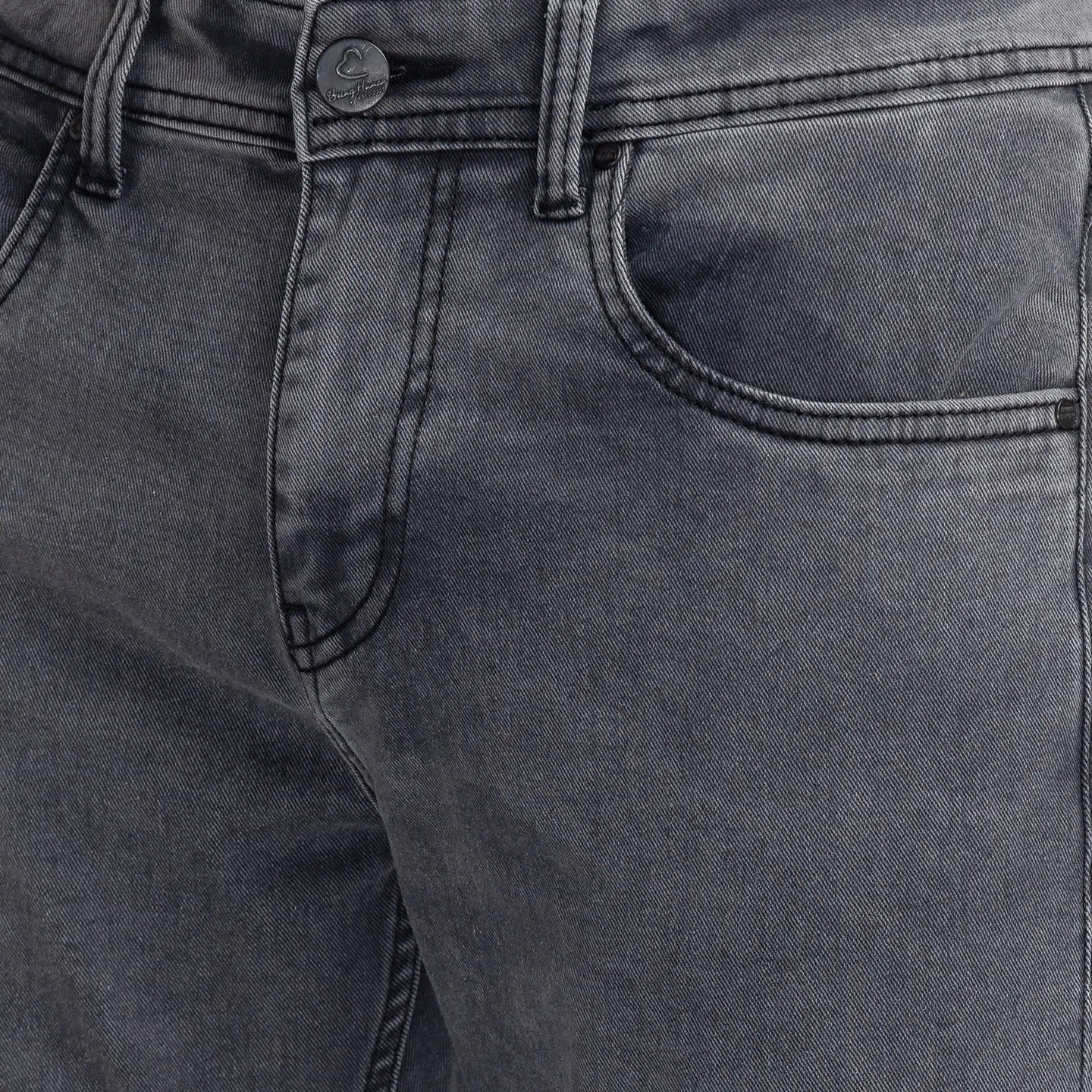 Grey Skinny Straight Fit Men's Denims by Being Human Clothing - Image 5