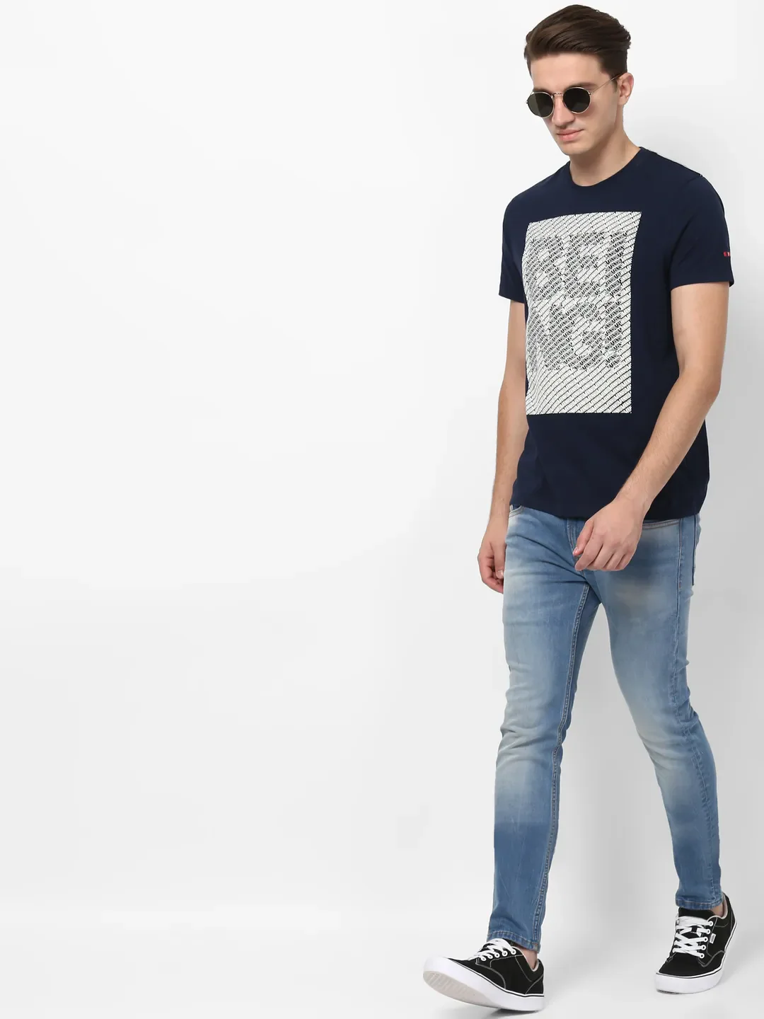 Blue Skinny Straight Fit Men's Denims by Being Human Clothing - Image 2