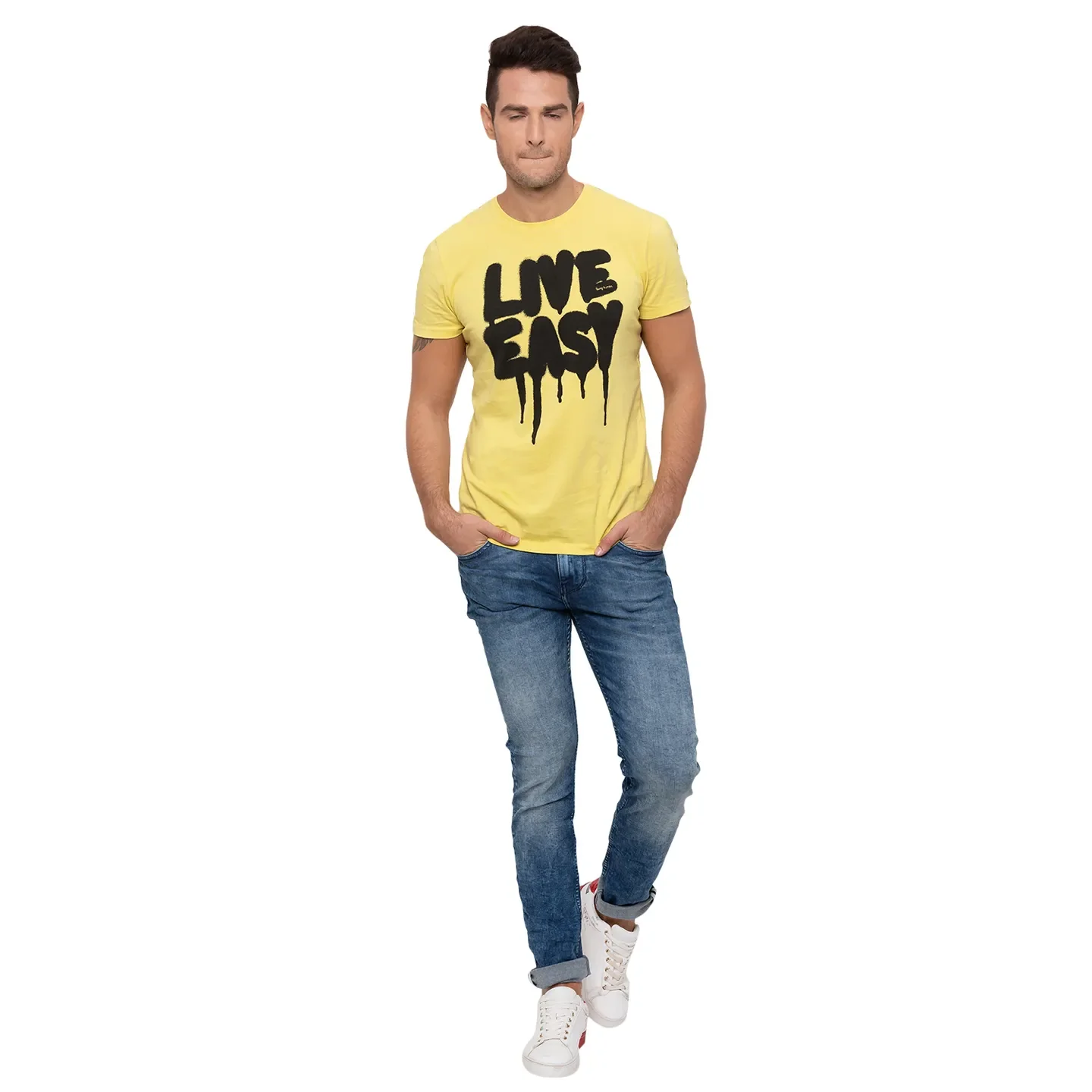 Blue Skinny Straight Fit Men's Denims by Being Human Clothing - Image 7