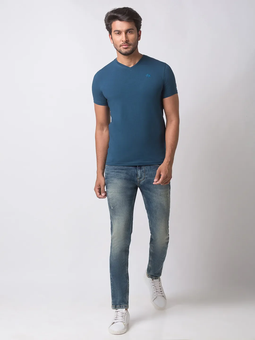 Blue Skinny Straight Fit Men's Denims by Being Human Clothing - Image 5