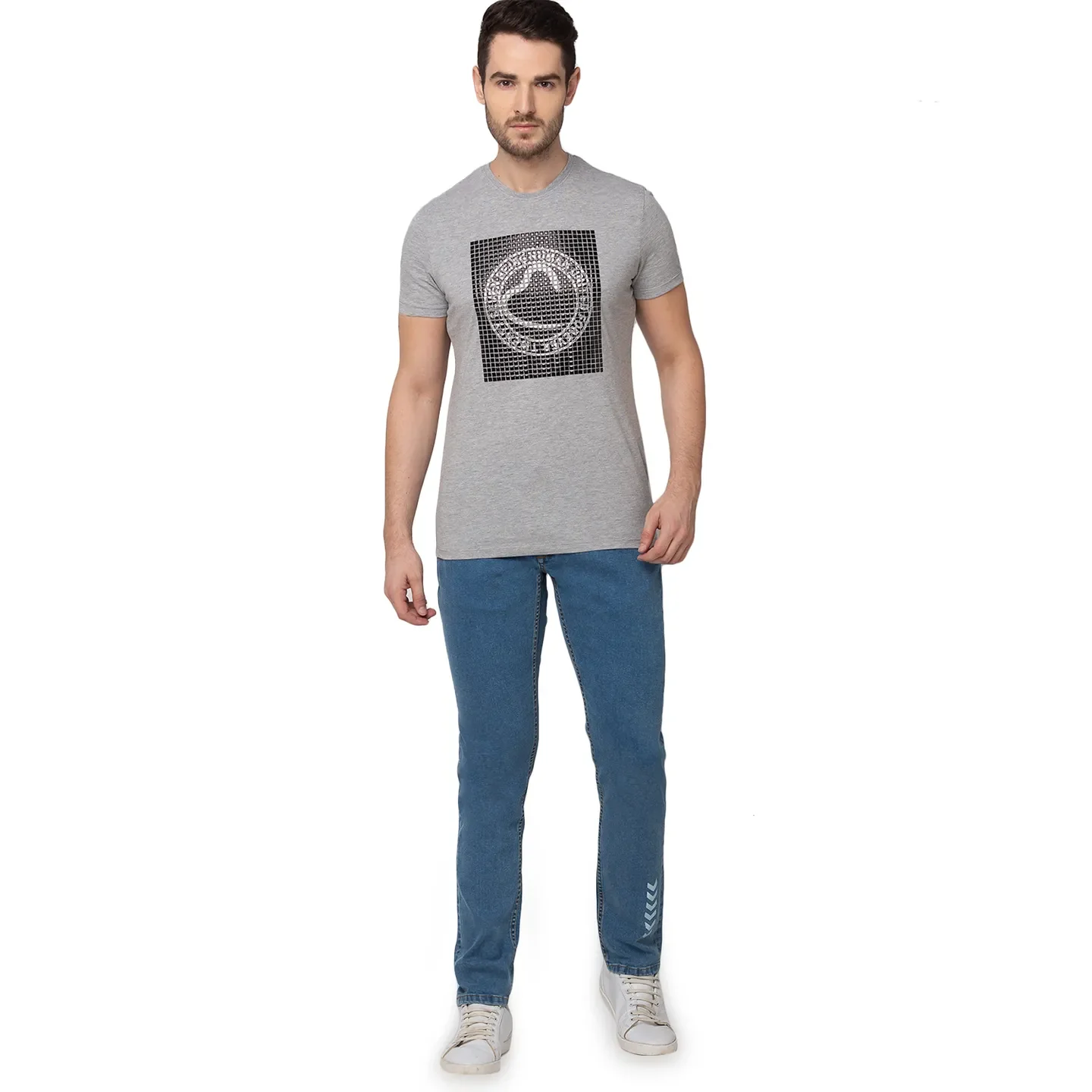 Blue Skinny Straight Fit Men's Denims by Being Human Clothing - Image 5