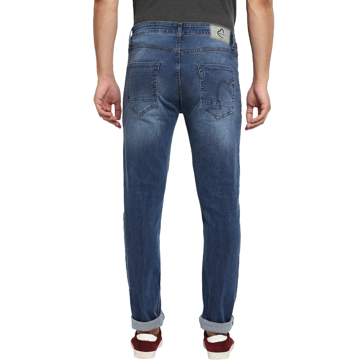 Blue Skinny Straight Fit Men's Denims by Being Human Clothing - Image 3