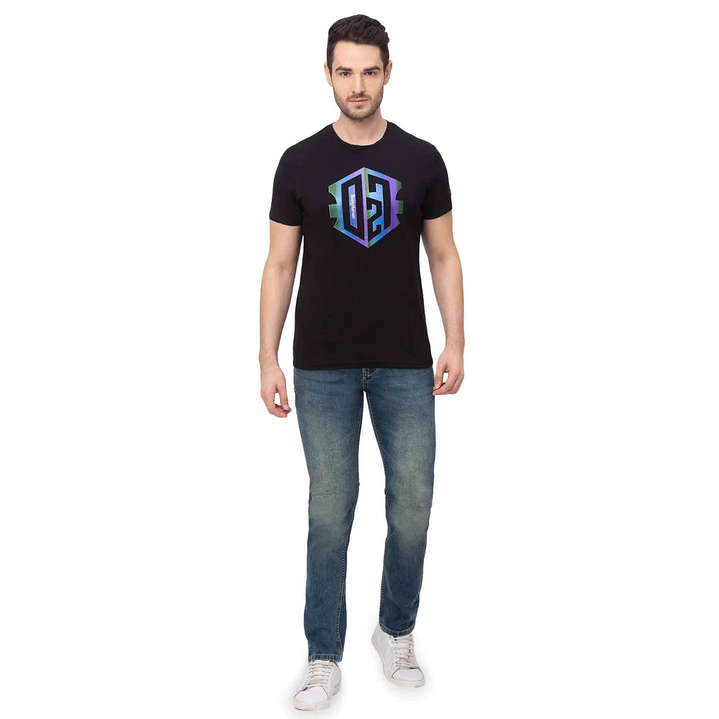 Blue Skinny Straight Fit Men's Denims by Being Human Clothing - Image 3
