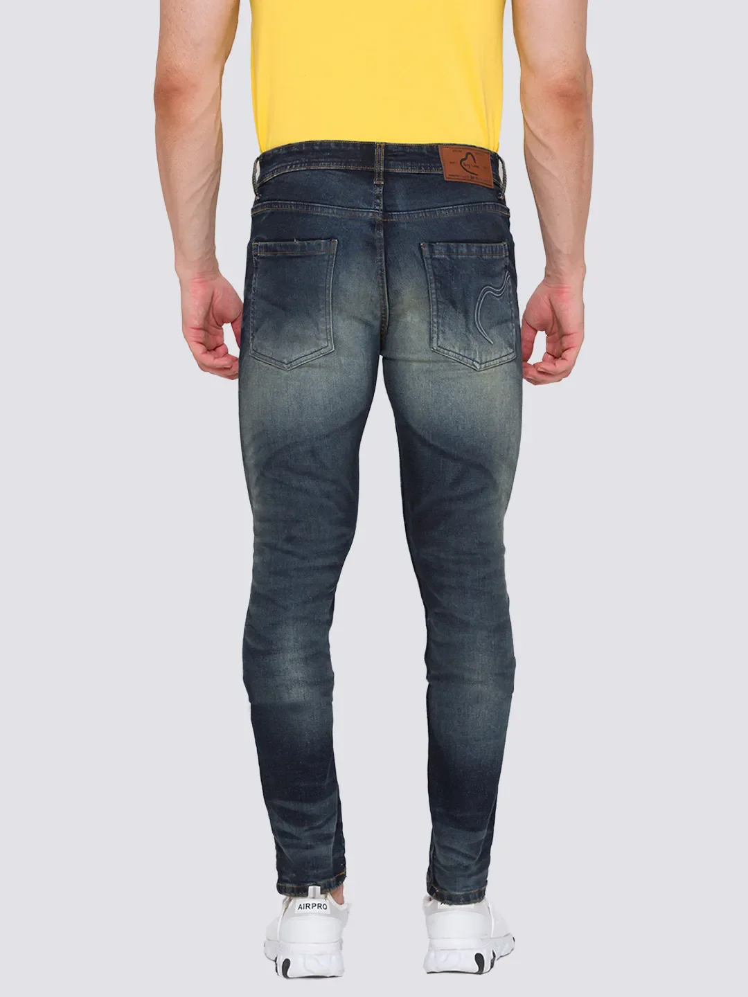 Blue Skinny Straight Fit Men's Denims by Being Human Clothing - Image 3