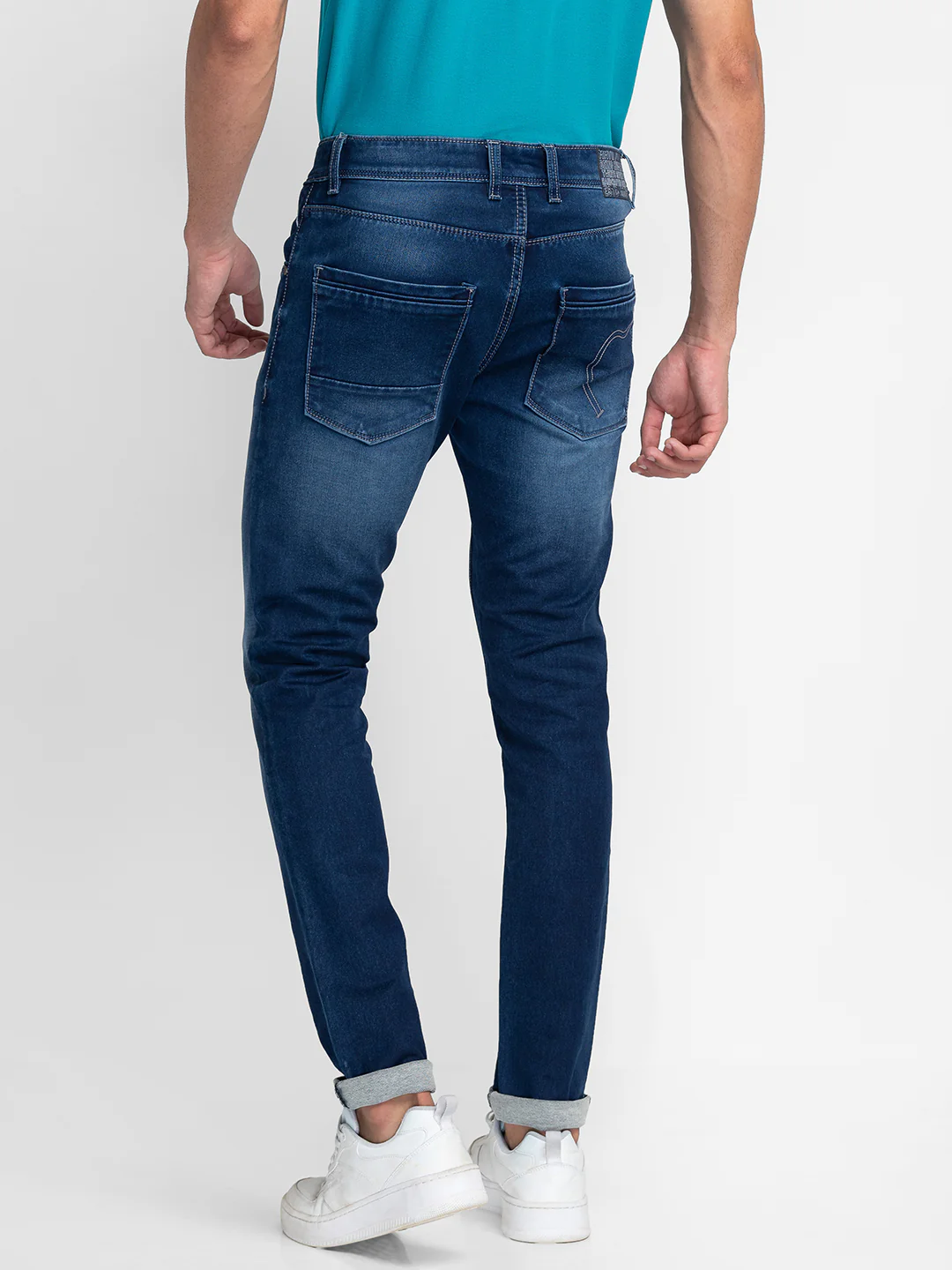 Blue Skinny Fit Denims For Men By Being Human Clothing - Image 2