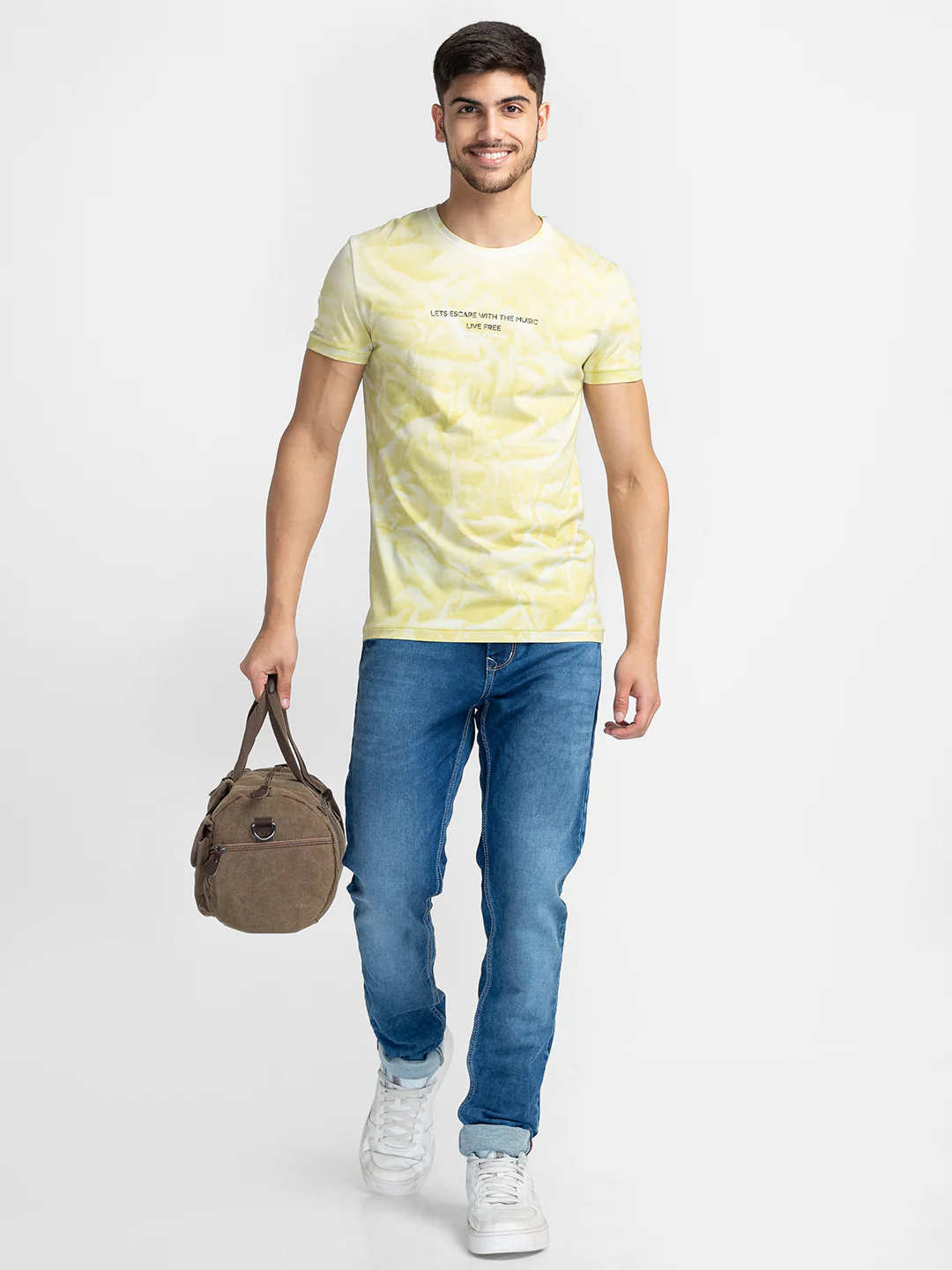 Blue Skinny Fit Denims For Men By Being Human Clothing - Image 6