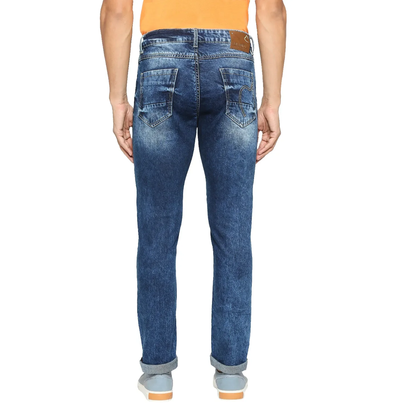 Blue Skinny Fit Denims For Men By Being Human Clothing - Image 4
