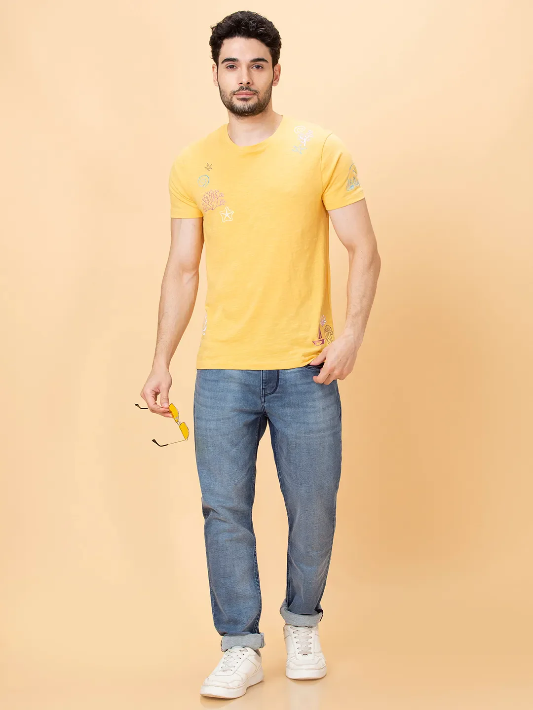 Blue Skinny Fit Denims For Men By Being Human Clothing - Image 2