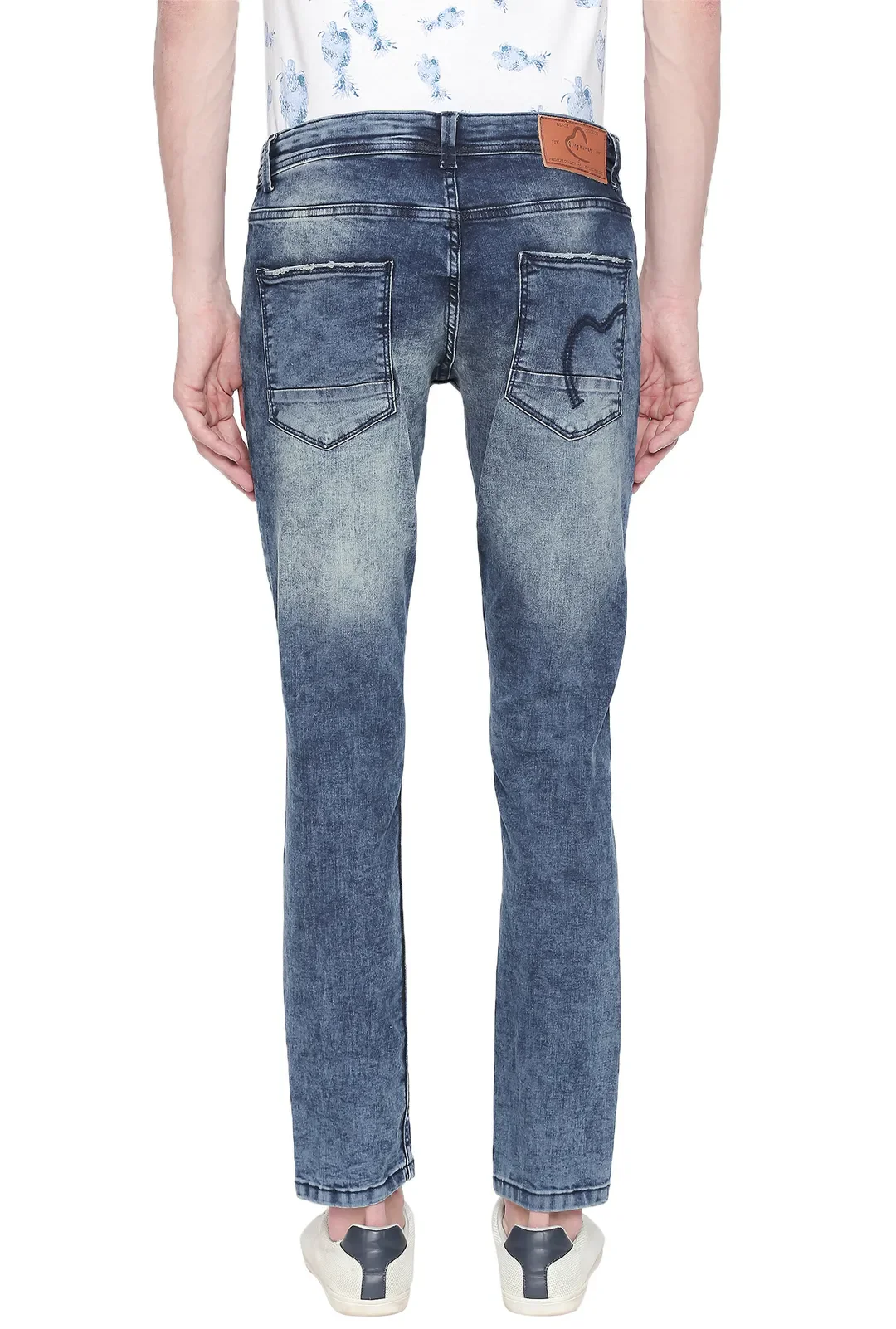 Blue Skinny Straight Fit Men's Denims by Being Human Clothing - Image 4