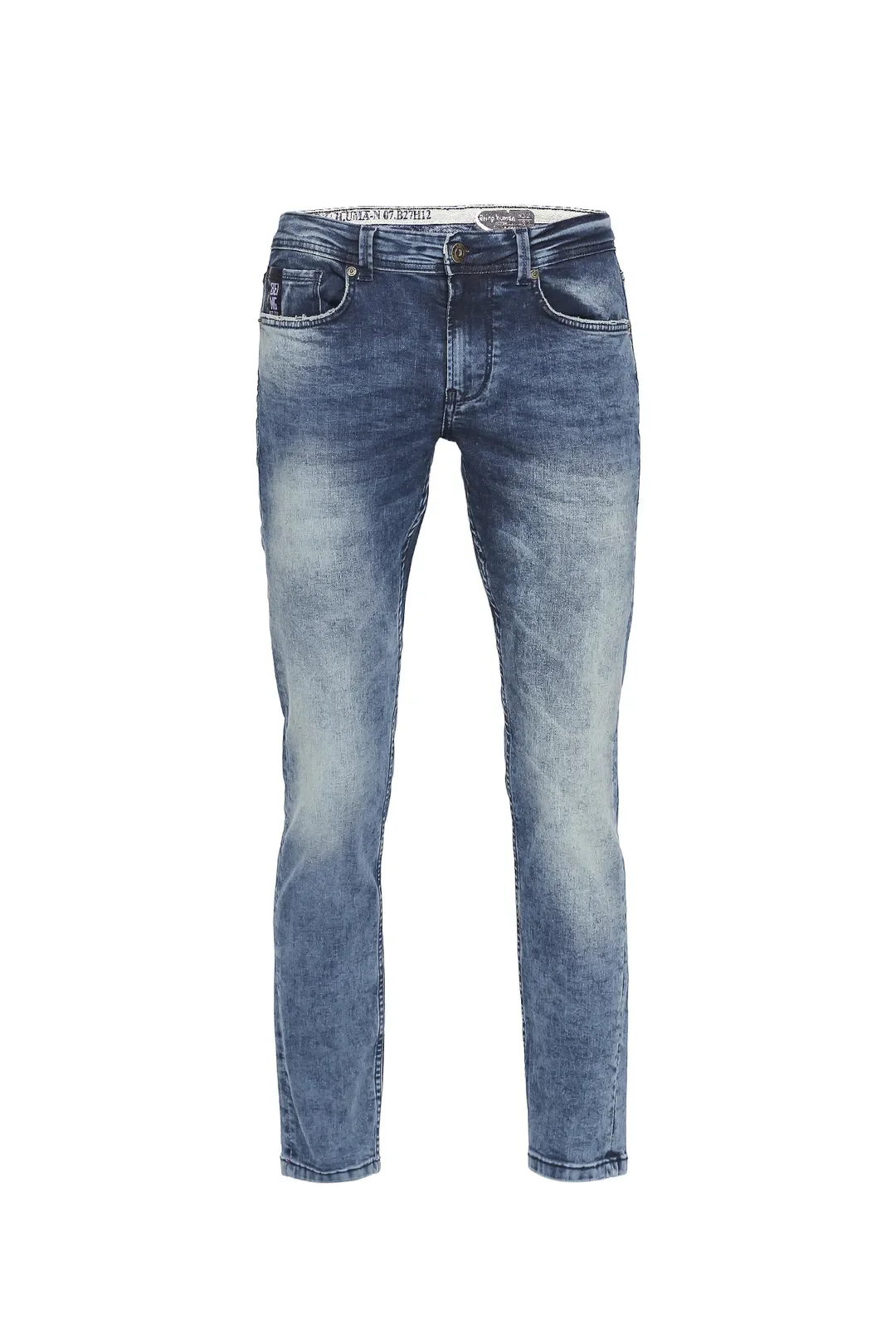 Blue Skinny Straight Fit Men's Denims by Being Human Clothing - Image 7