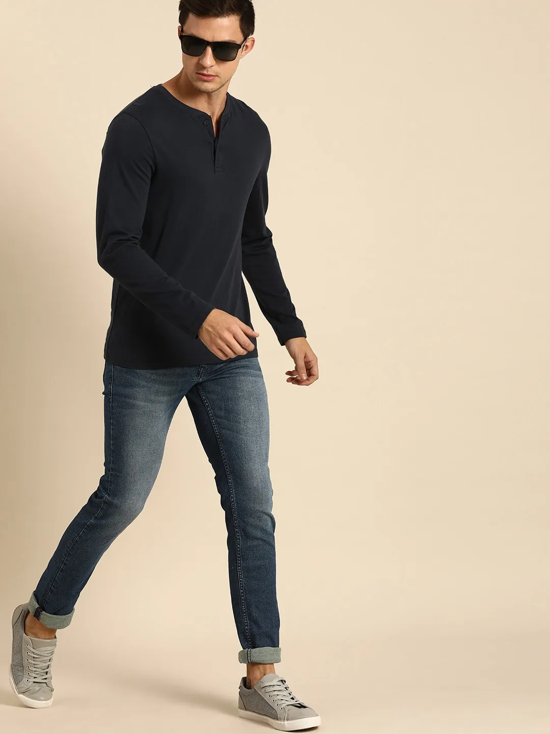Blue Skinny Straight Fit Men's Denims by Being Human Clothing - Image 5