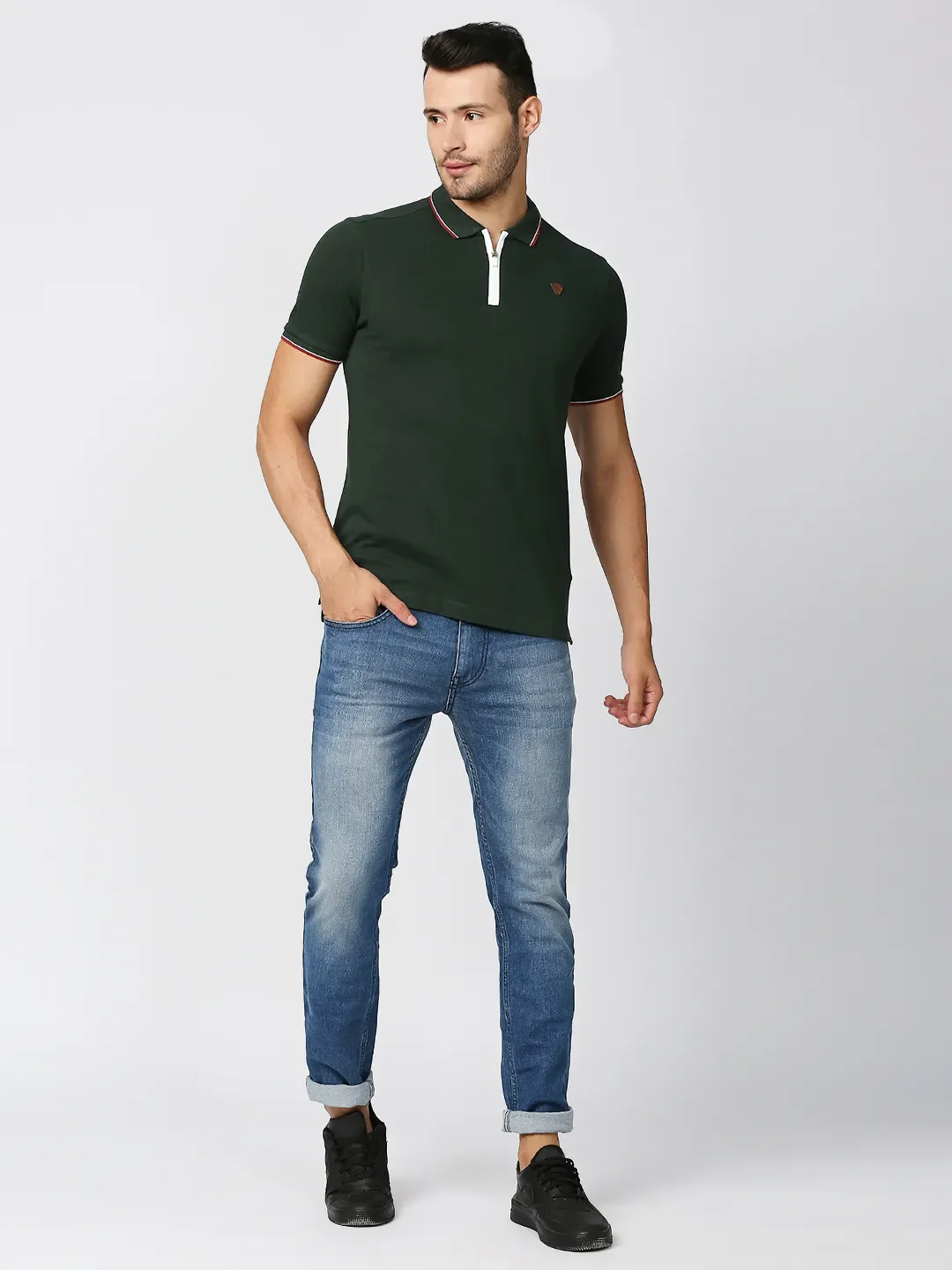 Blue Skinny Straight Fit Men's Denims by Being Human Clothing - Image 6