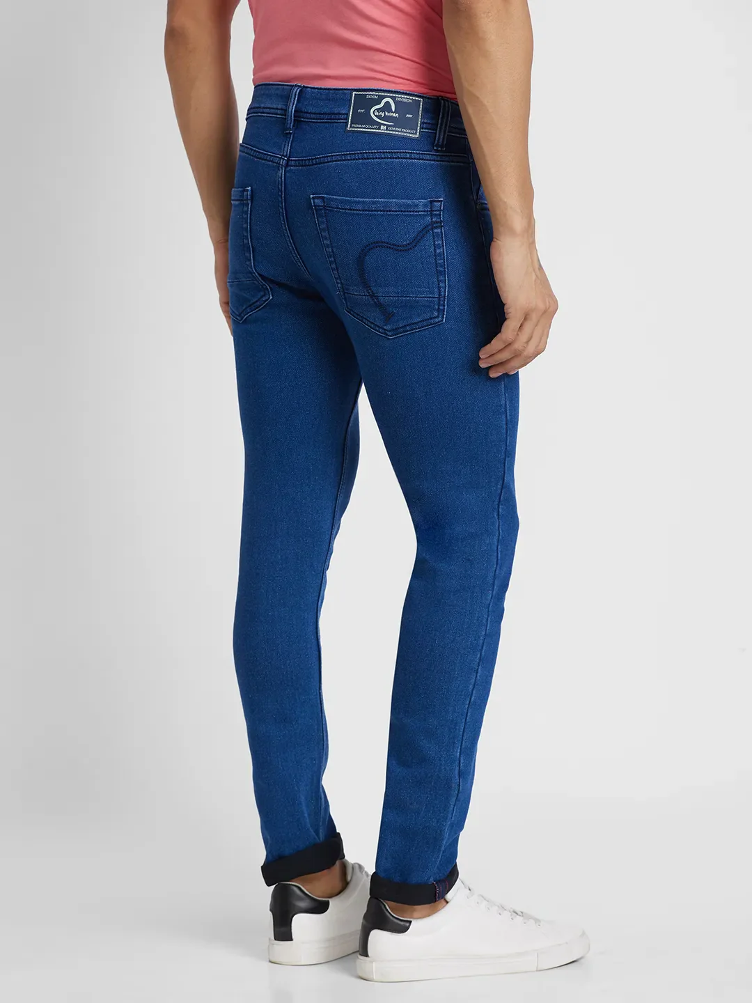 Blue Skinny Straight Fit Men's Denims by Being Human Clothing - Image 3