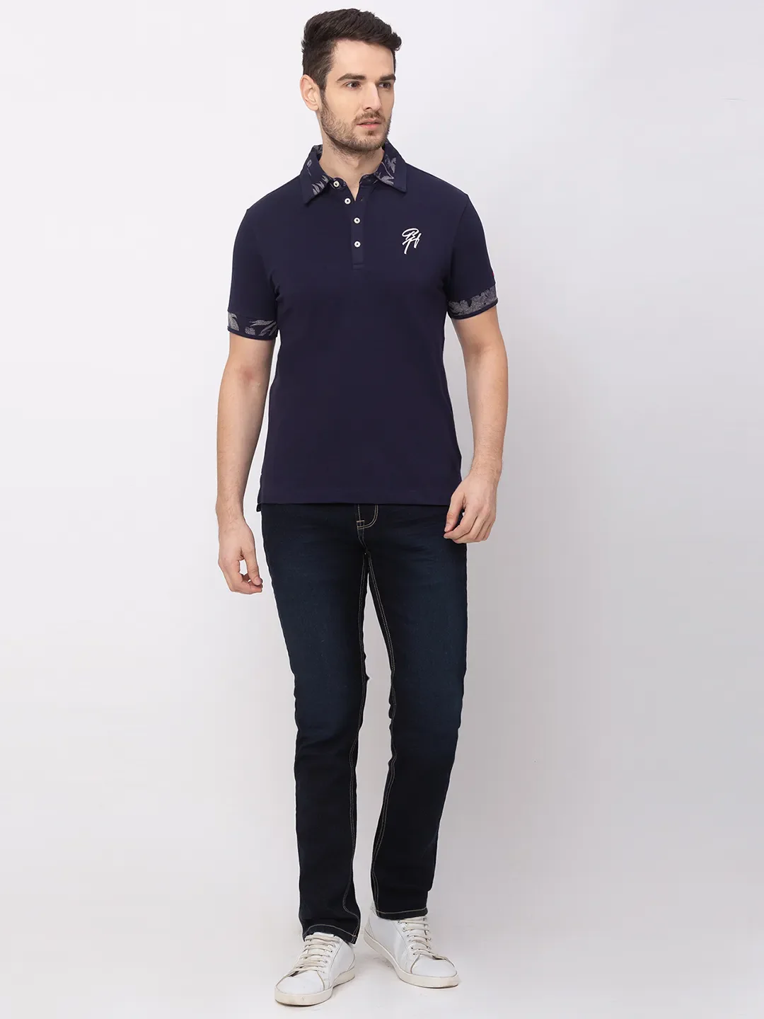 Blue Skinny Straight Fit Men's Denims by Being Human Clothing - Image 5