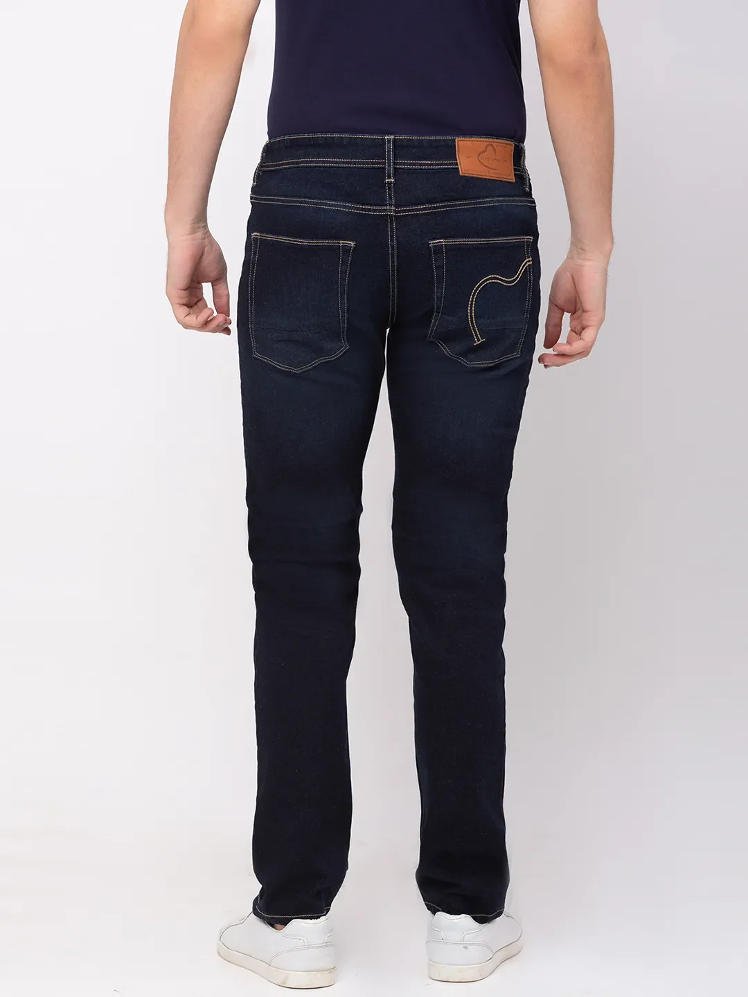 Blue Skinny Straight Fit Men's Denims by Being Human Clothing - Image 6
