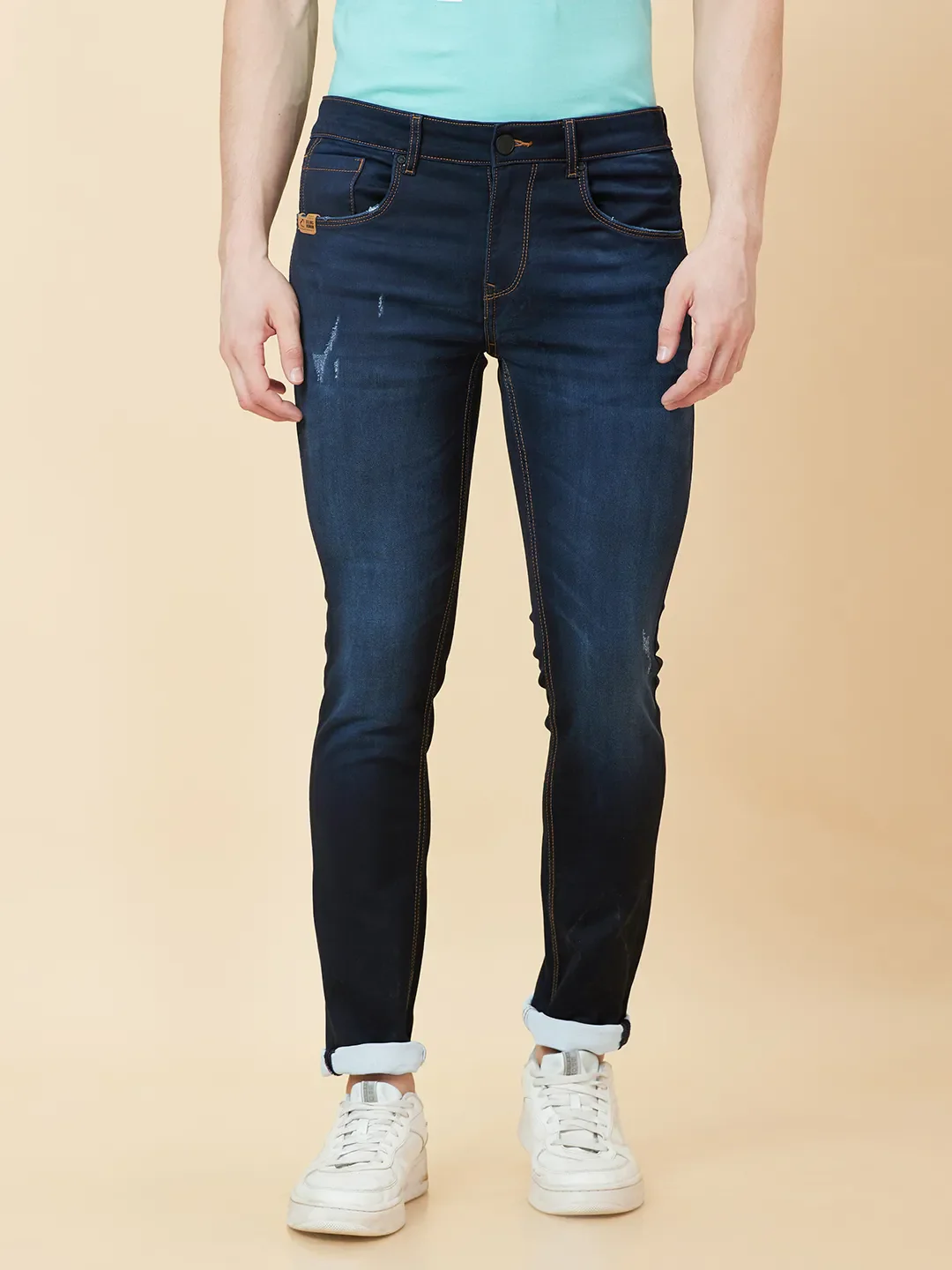 Blue Skinny Fit Men's Denims by Being Human Clothing